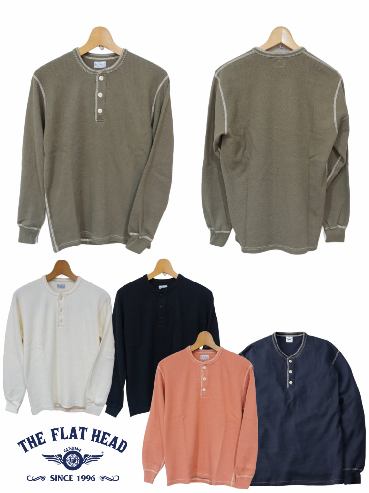 FN-THLH-004 ヘンリーネック長袖サーマル004 FNTHLH004 FLATHEAD フラットヘッドサーマルTシャツの画像