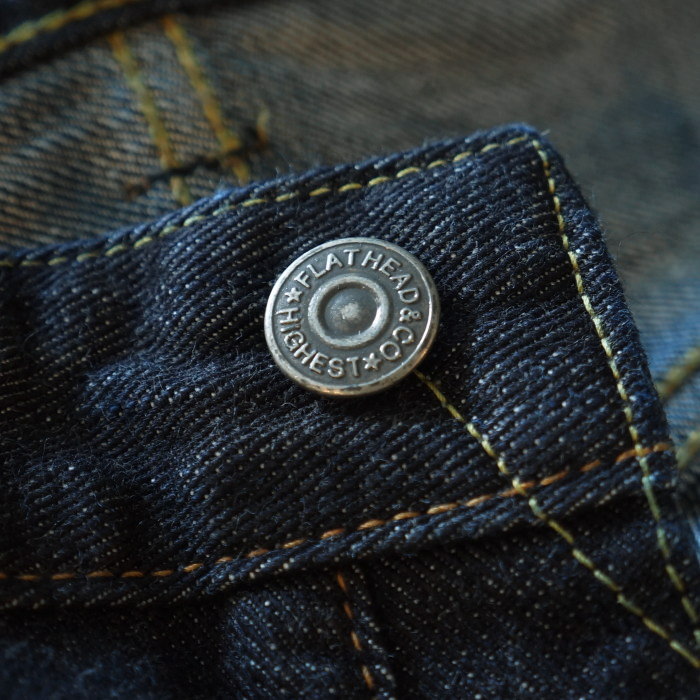 FN-D111 バンダナ付き ワイドストレートジーンズ  FND111 FLATHEAD フラットヘッドデニムジーンズ フラットヘッドジーンズの画像