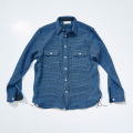 SSS24-01 藍 藍染太オックスワークシャツ SSS2401 SAMURAIJEANS サムライジーンズシャツ 長袖シャツの画像