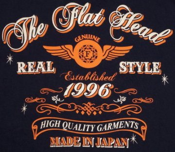 THC-176-ネイビー-REAL STYLE-THC176-FLATHEAD-フラットヘッドTシャツ-THC系の画像