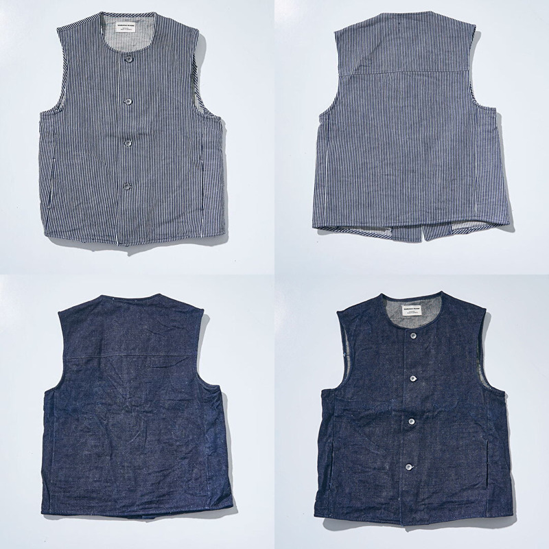 SJVT24 デニム/ヒッコリーベスト SJVT24 SAMURAIJEANS サムライジーンズ サムライジーンズベストの画像