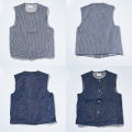 SJVT24 デニム/ヒッコリーベスト SJVT24 SAMURAIJEANS サムライジーンズ サムライジーンズベストの画像