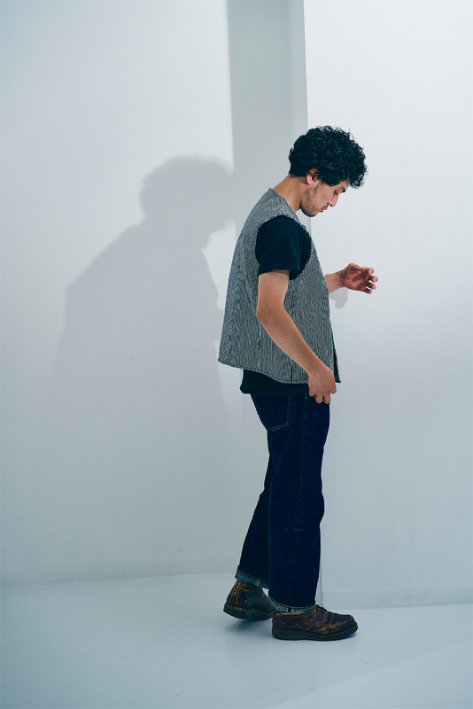 SJVT24 デニム/ヒッコリーベスト SJVT24 SAMURAIJEANS サムライジーンズ サムライジーンズベストの画像