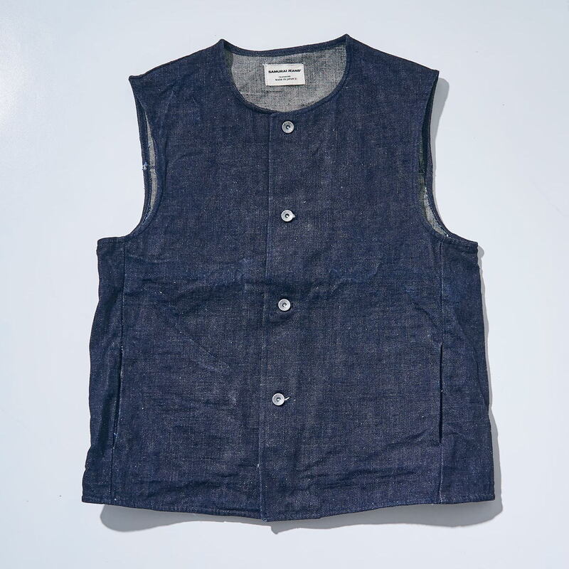 SJVT24 デニム/ヒッコリーベスト SJVT24 SAMURAIJEANS サムライジーンズ サムライジーンズベストの画像