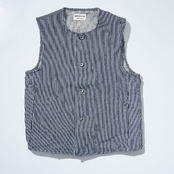 SJVT24 デニム/ヒッコリーベスト SJVT24 SAMURAIJEANS サムライジーンズ サムライジーンズベストの画像