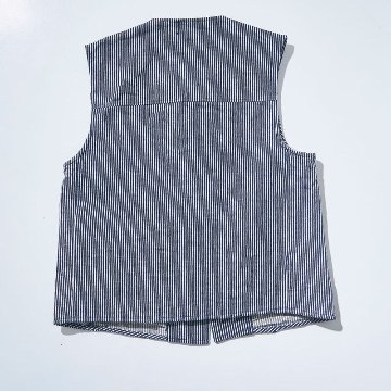 SJVT24 デニム/ヒッコリーベスト SJVT24 SAMURAIJEANS サムライジーンズ サムライジーンズベストの画像