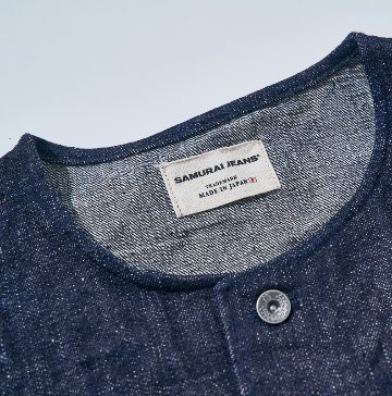 SJVT24 デニム/ヒッコリーベスト SJVT24 SAMURAIJEANS サムライジーンズ サムライジーンズベストの画像