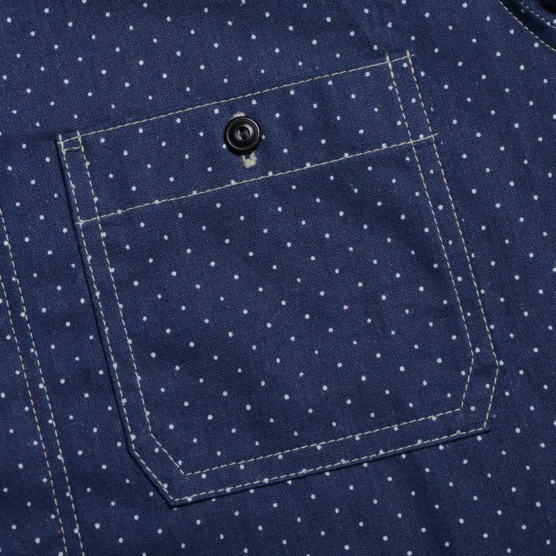 WWS-29S ワーク PATTERNED INDIGO WWS29S DELUXEWARE デラックスウエアシャツ半袖 デラックスウエアシャツの画像