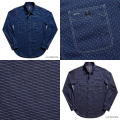 WWS-29L PATTERNED INDIGO WWS29L DELUXEWARE デラックスウエアシャツ半袖 デラックスウエアシャツの画像