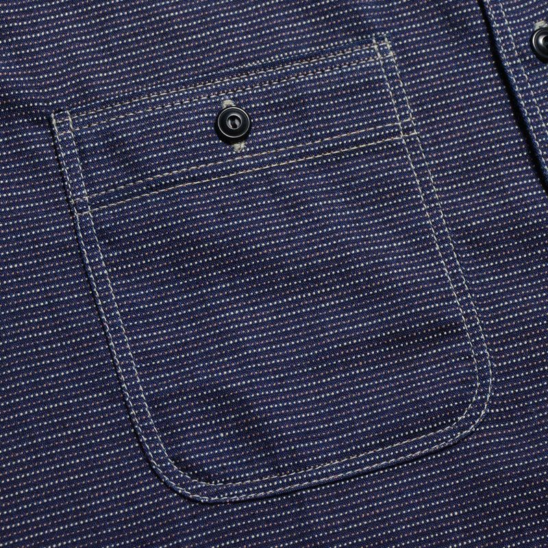 WWS-29L PATTERNED INDIGO WWS29L DELUXEWARE デラックスウエアシャツ半袖 デラックスウエアシャツの画像