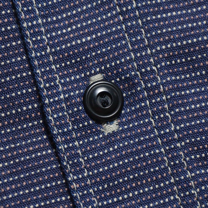 WWS-29L PATTERNED INDIGO WWS29L DELUXEWARE デラックスウエアシャツ半袖 デラックスウエアシャツの画像