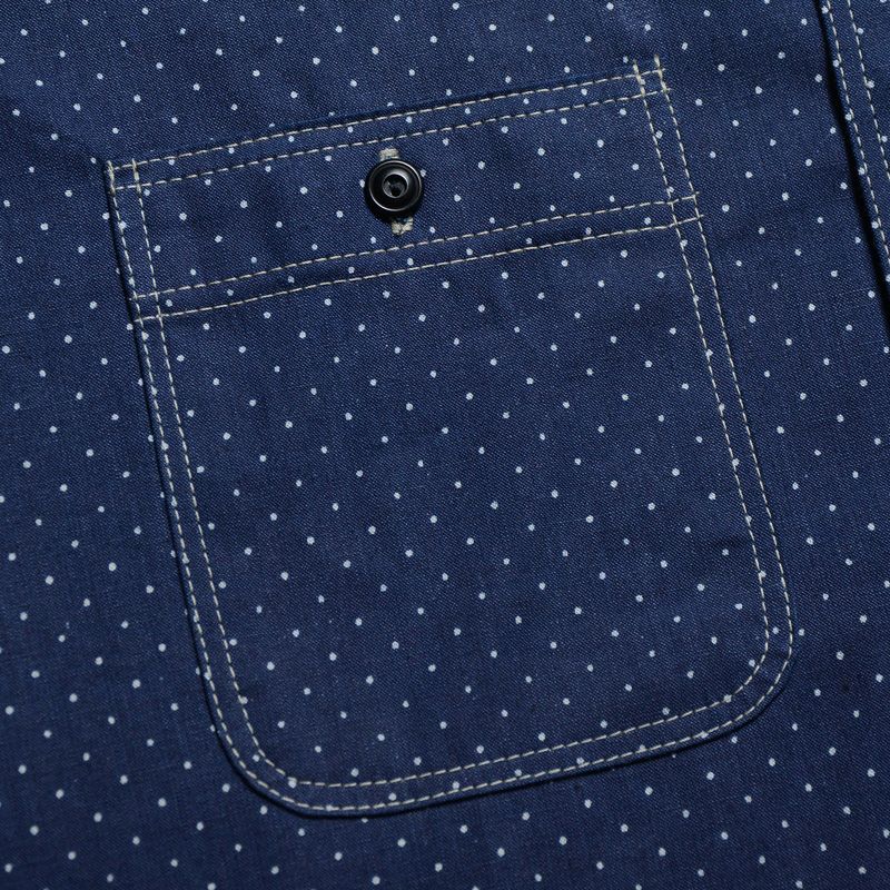 WWS-29L PATTERNED INDIGO WWS29L DELUXEWARE デラックスウエアシャツ半袖 デラックスウエアシャツの画像