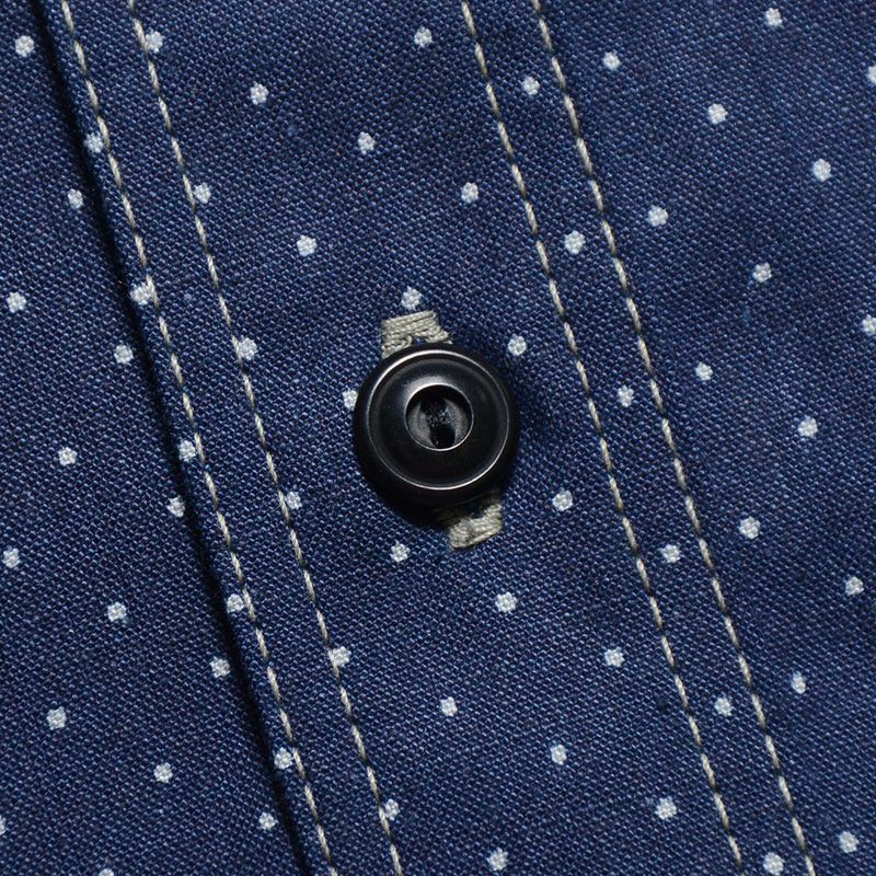 WWS-29L PATTERNED INDIGO WWS29L DELUXEWARE デラックスウエアシャツ半袖 デラックスウエアシャツの画像