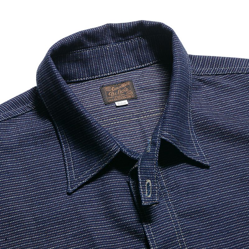 WWS-29L PATTERNED INDIGO WWS29L DELUXEWARE デラックスウエアシャツ半袖 デラックスウエアシャツの画像