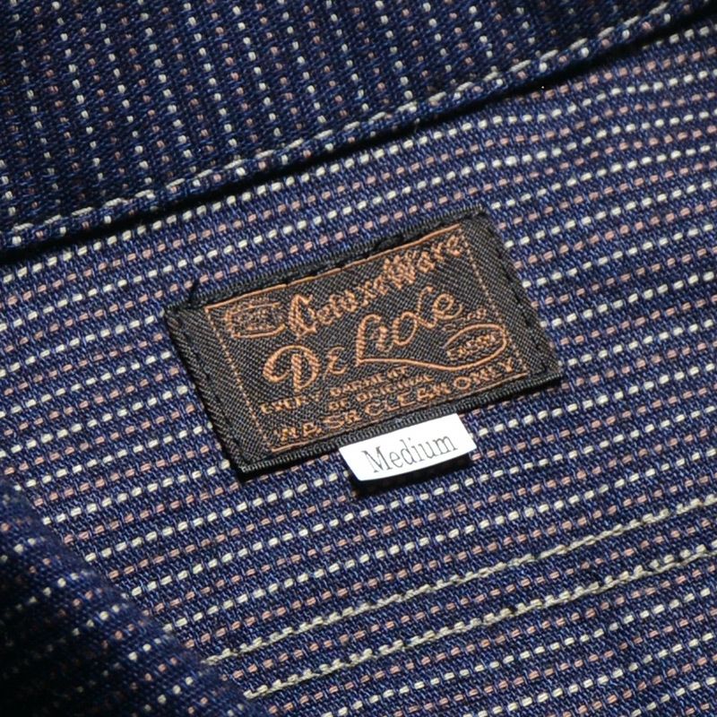WWS-29L PATTERNED INDIGO WWS29L DELUXEWARE デラックスウエアシャツ半袖 デラックスウエアシャツの画像