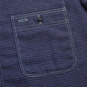 WWS-29L PATTERNED INDIGO WWS29L DELUXEWARE デラックスウエアシャツ半袖 デラックスウエアシャツの画像