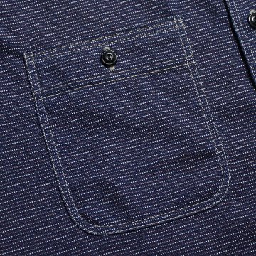 WWS-29L PATTERNED INDIGO WWS29L DELUXEWARE デラックスウエアシャツ半袖 デラックスウエアシャツの画像
