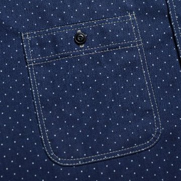 WWS-29L PATTERNED INDIGO WWS29L DELUXEWARE デラックスウエアシャツ半袖 デラックスウエアシャツの画像