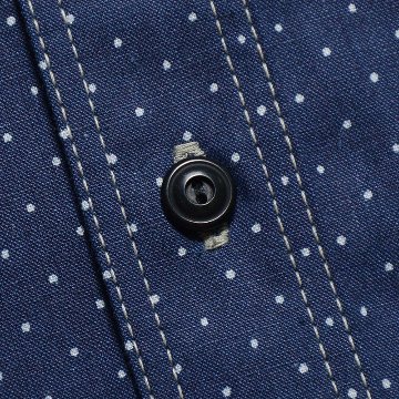 WWS-29L PATTERNED INDIGO WWS29L DELUXEWARE デラックスウエアシャツ半袖 デラックスウエアシャツの画像