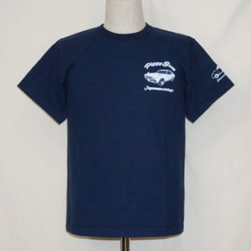SMT18-101-ネイビー-サムライ自動車倶楽部半袖Tシャツ18-101-SMT18101-SAMURAIJEANS-サムライジーンズTシャツ-サムライ自動車倶楽部半袖Tシャツの画像