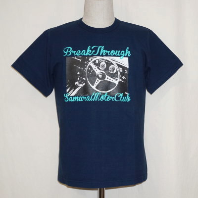SMT18-104-ネイビー-サムライ自動車倶楽部半袖Tシャツ18-104-SMT18104-SAMURAIJEANS-サムライジーンズTシャツ-サムライ自動車倶楽部半袖Tシャツの画像