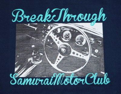SMT18-104-ネイビー-サムライ自動車倶楽部半袖Tシャツ18-104-SMT18104-SAMURAIJEANS-サムライジーンズTシャツ-サムライ自動車倶楽部半袖Tシャツの画像