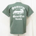 SMT19-101-MGRN-サムライ自動車倶楽部半袖Tシャツ19-101-SMT19101-SAMURAIJEANS-サムライジーンズTシャツ-サムライ自動車倶楽部半袖Tシャツの画像