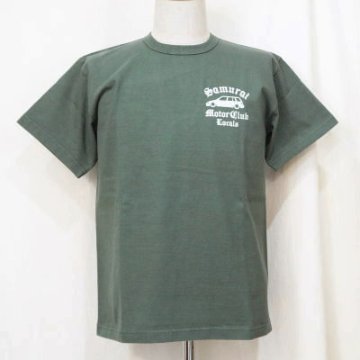 SMT19-101-MGRN-サムライ自動車倶楽部半袖Tシャツ19-101-SMT19101-SAMURAIJEANS-サムライジーンズTシャツ-サムライ自動車倶楽部半袖Tシャツの画像