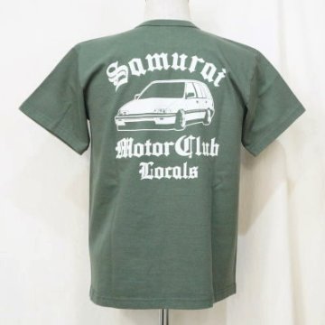 SMT19-101-MGRN-サムライ自動車倶楽部半袖Tシャツ19-101-SMT19101-SAMURAIJEANS-サムライジーンズTシャツ-サムライ自動車倶楽部半袖Tシャツの画像