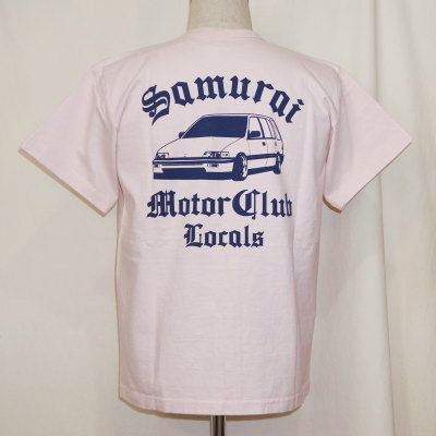 SMT19-101-PK-サムライ自動車倶楽部半袖Tシャツ19-101-SMT19101-SAMURAIJEANS-サムライジーンズTシャツ-サムライ自動車倶楽部半袖Tシャツの画像