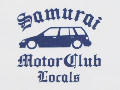 SMT19-101-WH-サムライ自動車倶楽部半袖Tシャツ19-101-SMT19101-SAMURAIJEANS-サムライジーンズTシャツ-サムライ自動車倶楽部半袖Tシャツの画像