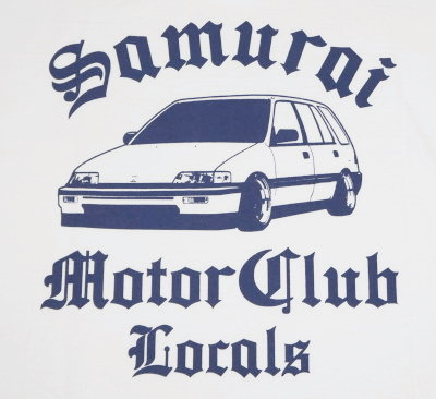 SMT19-101-WH-サムライ自動車倶楽部半袖Tシャツ19-101-SMT19101-SAMURAIJEANS-サムライジーンズTシャツ-サムライ自動車倶楽部半袖Tシャツの画像