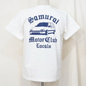 SMT19-101-WH-サムライ自動車倶楽部半袖Tシャツ19-101-SMT19101-SAMURAIJEANS-サムライジーンズTシャツ-サムライ自動車倶楽部半袖Tシャツの画像