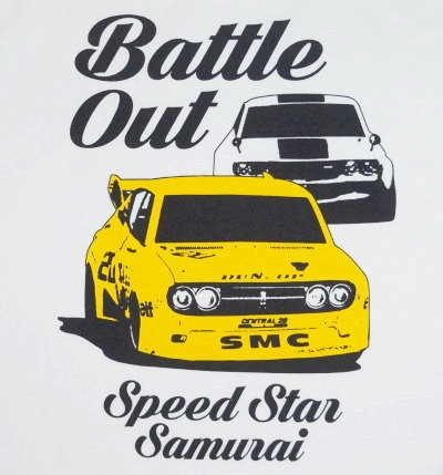 SMT19-102-WH-サムライ自動車倶楽部半袖Tシャツ19-102-SMT19102-SAMURAIJEANS-サムライジーンズTシャツ-サムライ自動車倶楽部半袖Tシャツの画像