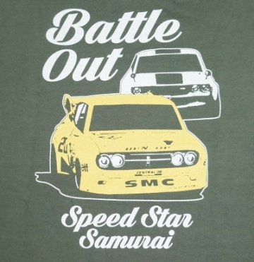 SMT19-102-MGRN-サムライ自動車倶楽部半袖Tシャツ19-102-SMT19102-SAMURAIJEANS-サムライジーンズTシャツ-サムライ自動車倶楽部半袖Tシャツの画像