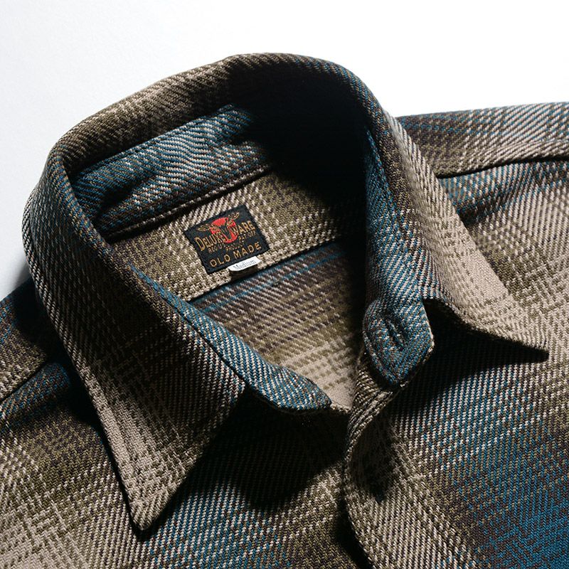 HV-54 BL BLUE OMBRE SHIRT HV54 DELUXEWARE デラックスウエアシャツ シャツ長袖 ネルシャツの画像
