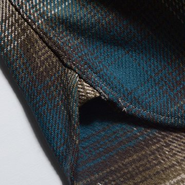 HV-54 BL BLUE OMBRE SHIRT HV54 DELUXEWARE デラックスウエアシャツ シャツ長袖 ネルシャツの画像