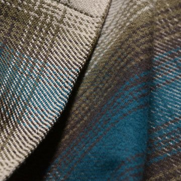 HV-54 BL BLUE OMBRE SHIRT HV54 DELUXEWARE デラックスウエアシャツ シャツ長袖 ネルシャツの画像
