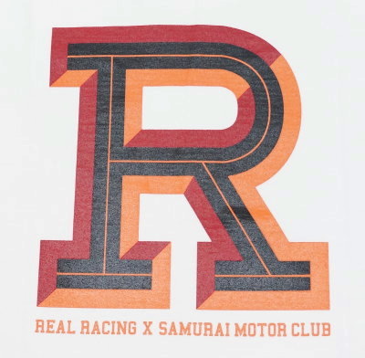 SMT19-104-WH-サムライ自動車倶楽部xリアルレーシングコラボＴシャツ19-104-SMT19104-SAMURAIJEANS-サムライジーンズTシャツ-サムライ自動車倶楽部半袖Tシャツの画像