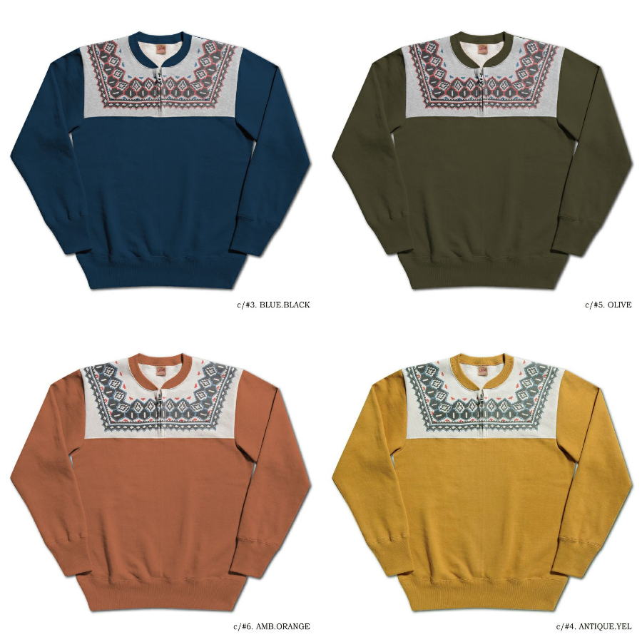 S105-24A SNOW HALF ZIP S10524A DELUXEWARE デラックスウエアスウェット デラックスウエアスエットの画像
