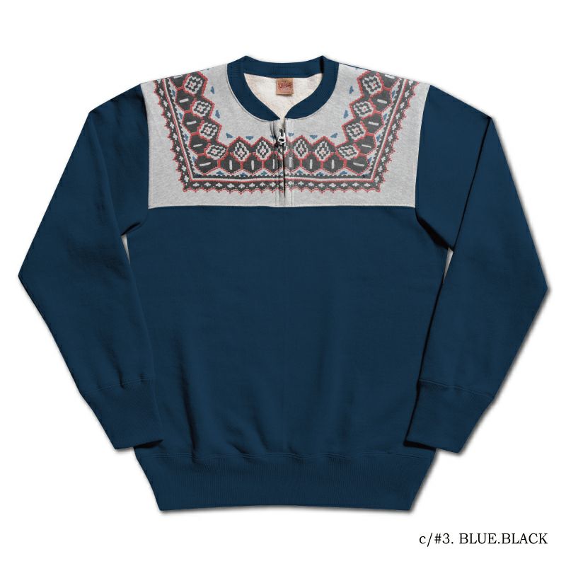 S105-24A SNOW HALF ZIP S10524A DELUXEWARE デラックスウエアスウェット デラックスウエアスエットの画像
