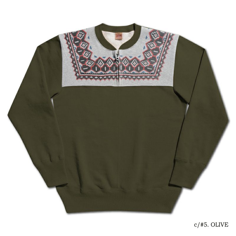 S105-24A SNOW HALF ZIP S10524A DELUXEWARE デラックスウエアスウェット デラックスウエアスエットの画像