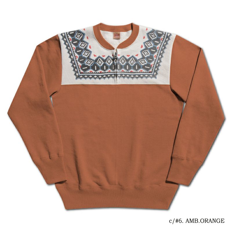 S105-24A SNOW HALF ZIP S10524A DELUXEWARE デラックスウエアスウェット デラックスウエアスエットの画像