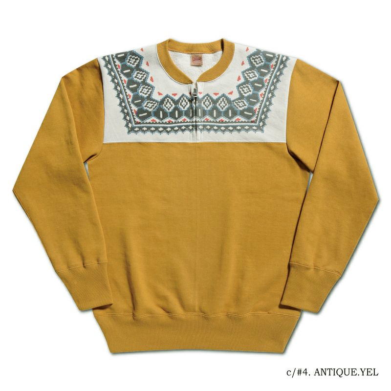 S105-24A SNOW HALF ZIP S10524A DELUXEWARE デラックスウエアスウェット デラックスウエアスエットの画像