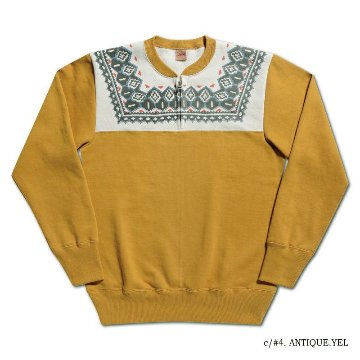 S105-24A SNOW HALF ZIP S10524A DELUXEWARE デラックスウエアスウェット デラックスウエアスエットの画像