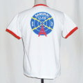 SCT17-102-WHxRD-サムライ倶楽部半袖リンガーTシャツ17-102-SCT17102-SAMURAIJEANS-サムライジーンズTシャツ-サムライ倶楽部Tシャツの画像