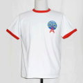 SCT17-102-WHxRD-サムライ倶楽部半袖リンガーTシャツ17-102-SCT17102-SAMURAIJEANS-サムライジーンズTシャツ-サムライ倶楽部Tシャツの画像