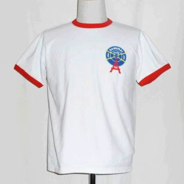 SCT17-102-WHxRD-サムライ倶楽部半袖リンガーTシャツ17-102-SCT17102-SAMURAIJEANS-サムライジーンズTシャツ-サムライ倶楽部Tシャツの画像