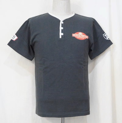 SMT19-105-LBK-サムライ自動車倶楽部xリアルレーシングコラボヘンリーネック半袖Ｔシャツ19-105-SMT19105-SAMURAIJEANS-サムライジーンズTシャツ-自動車倶楽部の画像