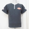 SMT19-105-LBK-サムライ自動車倶楽部xリアルレーシングコラボヘンリーネック半袖Ｔシャツ19-105-SMT19105-SAMURAIJEANS-サムライジーンズTシャツ-自動車倶楽部の画像